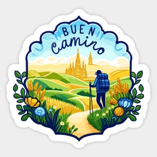 Buen Camino! El Camino de Santiago de Compostela - The Way of Saint James - Peregrino Pilgrim - Camino Frances Ingles Primitivo Shirt, Mug, Tote, etc Sticker